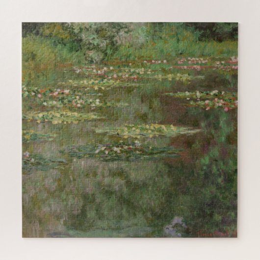Claude Monet | Wasserlilien oder Wasserläuferteich Puzzle (Horizontal)