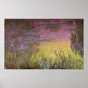 Claude Monet Wasserlilien Sonnenuntergang, 1915- Poster