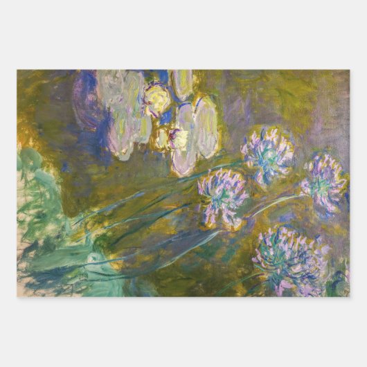 Claude Monet - Wasserlilien und Agapanthus Geschenkpapier Set (Vorderseite 2)