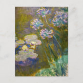 Claude Monet - Wasserlilien und Agapanthus Postkarte (Vorderseite)