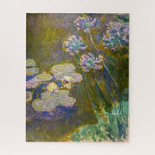 Claude Monet - Wasserlilien und Agapanthus Puzzle (Vertikal)