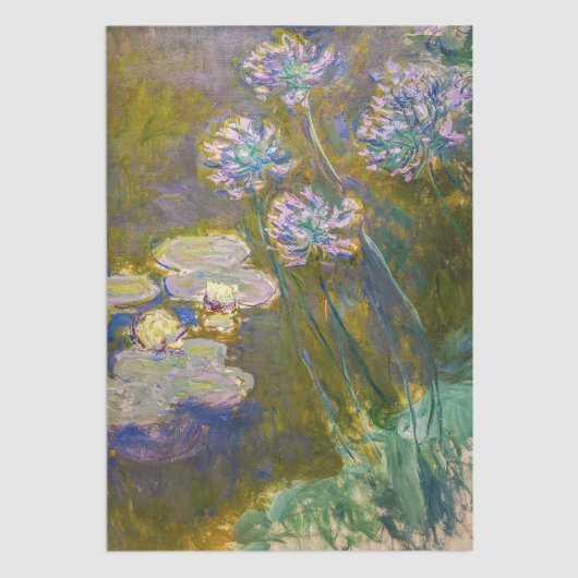 Claude Monet - Wasserlilien und Agapanthus Seidenpapier