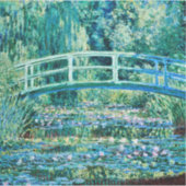 Claude Monet - Wasserlilien und japanische Brücke Aufkleber (Vorderseite)