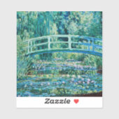 Claude Monet - Wasserlilien und japanische Brücke Aufkleber (Blatt)
