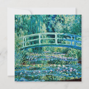 Claude Monet - Wasserlilien und japanische Brücke Feiertagskarte