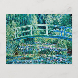 Claude Monet - Wasserlilien und japanische Brücke Feiertagspostkarte