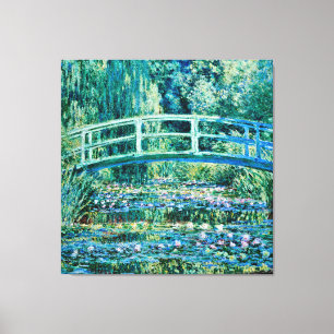 Claude Monet - Wasserlilien und japanische Brücke Leinwanddruck