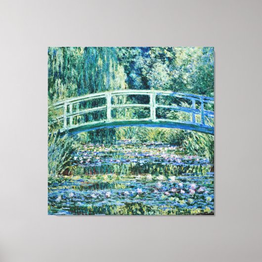 Claude Monet - Wasserlilien und japanische Brücke Leinwanddruck (Vorderseite)