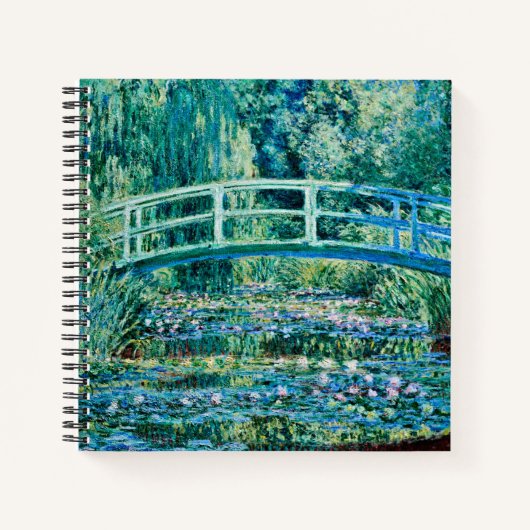 Claude Monet - Wasserlilien und japanische Brücke Notizblock (Vorderseite)