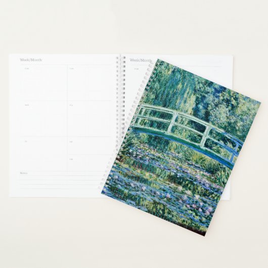 Claude Monet - Wasserlilien und japanische Brücke Planer (Anzeige)