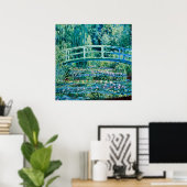 Claude Monet - Wasserlilien und japanische Brücke Poster (Heimbüro)