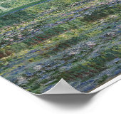 Claude Monet - Wasserlilien und japanische Brücke Poster (Ecke)