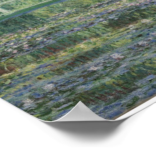 Claude Monet - Wasserlilien und japanische Brücke Poster (Ecke)