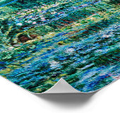 Claude Monet - Wasserlilien und japanische Brücke Poster (Ecke)