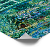 Claude Monet - Wasserlilien und japanische Brücke Poster (Ecke)