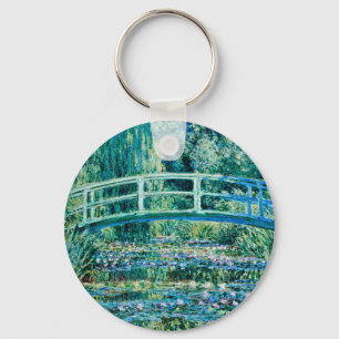 Claude Monet - Wasserlilien und japanische Brücke Schlüsselanhänger