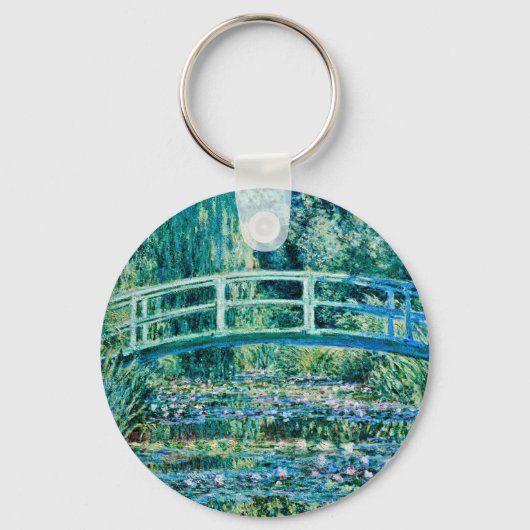 Claude Monet - Wasserlilien und japanische Brücke Schlüsselanhänger (Vorderseite)