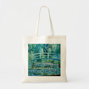 Claude Monet - Wasserlilien und japanische Brücke Tragetasche