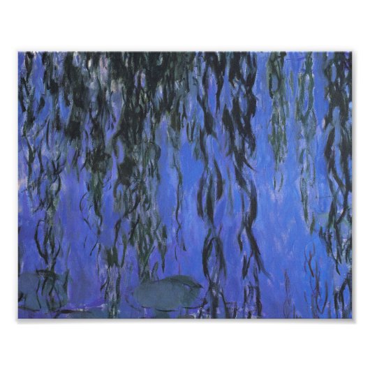Claude Monet - Wasserlilien und weinender Willow Fotodruck (Vorne)