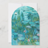 Claude Monet Wasserlilien Wedding Einladung (Rückseite)