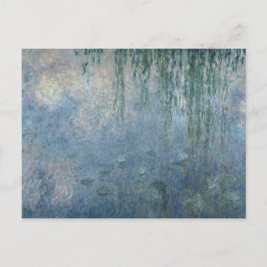 Claude Monet | Wasserlilien: Willow am Morgen Postkarte (Vorderseite)