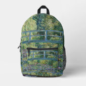 Claude Monet - Wasserliliensee, grüne Harmonie Bedruckter Rucksack (Vorderseite)