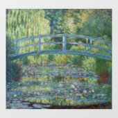 Claude Monet - Wasserliliensee, grüne Harmonie Fensteraufkleber (Blatt)