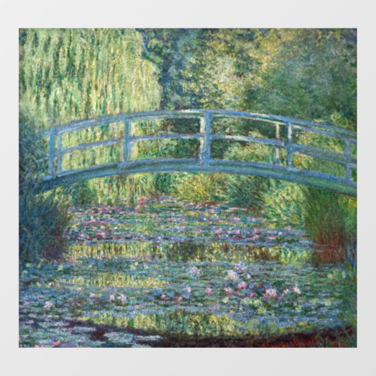 Claude Monet - Wasserliliensee, grüne Harmonie Fensteraufkleber (Blatt)