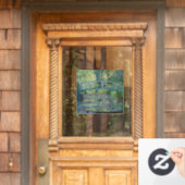 Claude Monet - Wasserliliensee, grüne Harmonie Fensteraufkleber (Haustür)