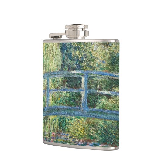 Claude Monet - Wasserliliensee, grüne Harmonie Flachmann (Links)