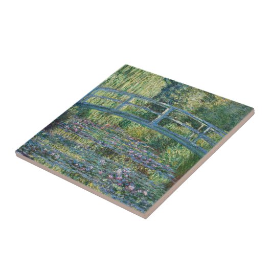 Claude Monet - Wasserliliensee, grüne Harmonie Fliese (Seite)