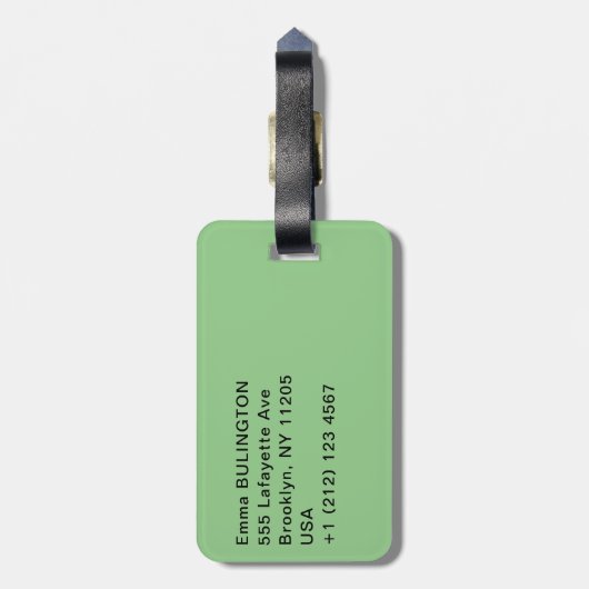 Claude Monet - Wasserliliensee, grüne Harmonie Gepäckanhänger (Rückseite vertikal)