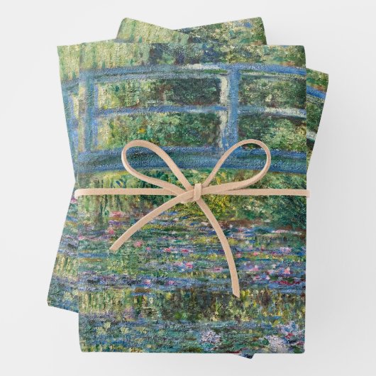 Claude Monet - Wasserliliensee, grüne Harmonie Geschenkpapier Set (Beispiel)