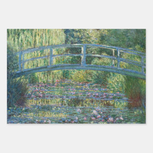 Claude Monet - Wasserliliensee, grüne Harmonie Geschenkpapier Set