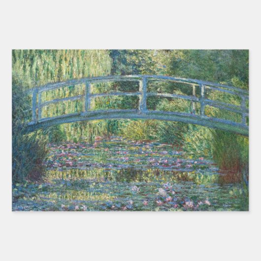 Claude Monet - Wasserliliensee, grüne Harmonie Geschenkpapier Set (Vorderseite)