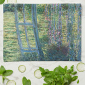Claude Monet - Wasserliliensee, grüne Harmonie Geschirrtuch (Gefaltet)