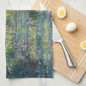 Claude Monet - Wasserliliensee, grüne Harmonie Geschirrtuch (Viertel Falte)