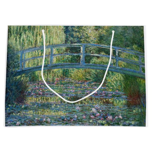 Claude Monet - Wasserliliensee, grüne Harmonie Große Geschenktüte (Vorderseite)