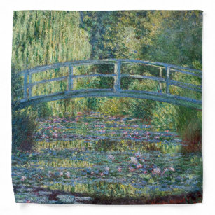 Claude Monet - Wasserliliensee, grüne Harmonie Halstuch