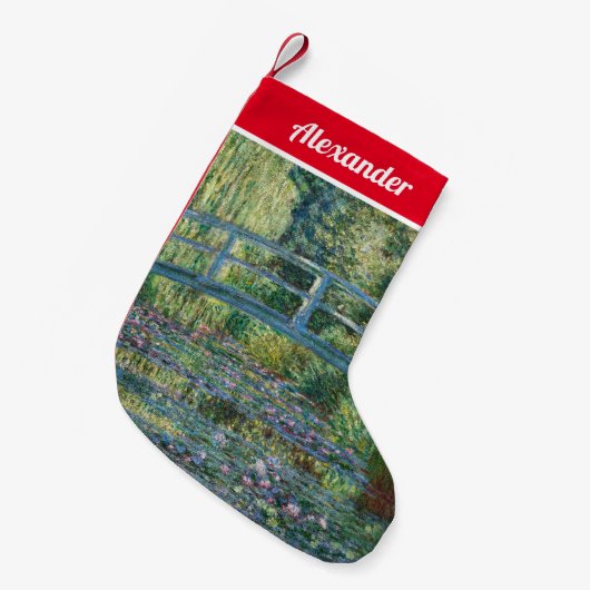 Claude Monet - Wasserliliensee, grüne Harmonie Kleiner Weihnachtsstrumpf (Vorderansicht (hängend))