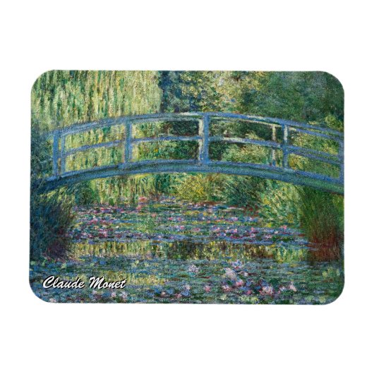 Claude Monet - Wasserliliensee, grüne Harmonie Magnet (Horizontal)