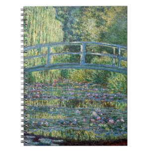 Claude Monet - Wasserliliensee, grüne Harmonie Notizblock