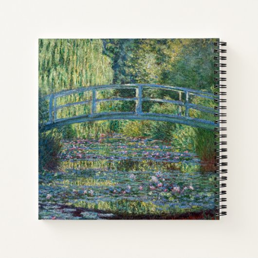 Claude Monet - Wasserliliensee, grüne Harmonie Notizblock (Rückseite)