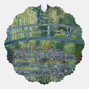 Claude Monet - Wasserliliensee, grüne Harmonie Ornament Karte