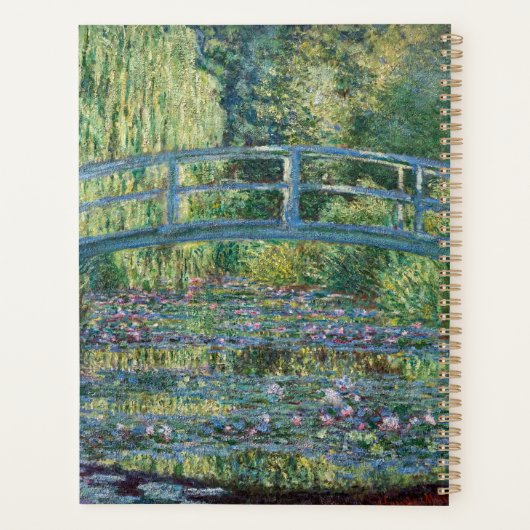Claude Monet - Wasserliliensee, grüne Harmonie Planer (Rückseite)