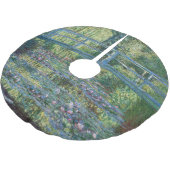 Claude Monet - Wasserliliensee, grüne Harmonie Polyester Weihnachtsbaumdecke (Schrägansicht)