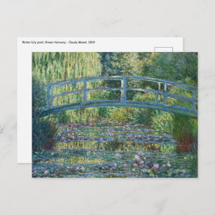 Claude Monet - Wasserliliensee, grüne Harmonie Postkarte