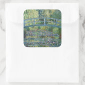 Claude Monet - Wasserliliensee, grüne Harmonie Quadratischer Aufkleber (Tasche)