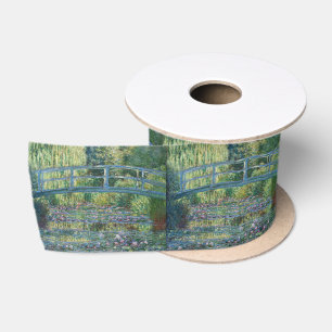 Claude Monet - Wasserliliensee, grüne Harmonie Satinband