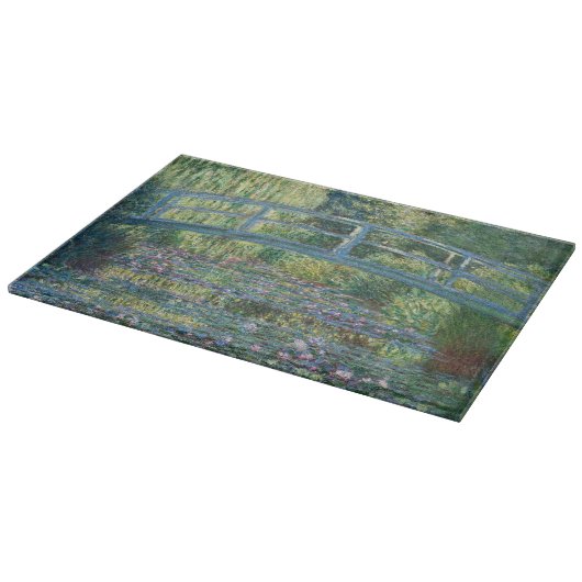 Claude Monet - Wasserliliensee, grüne Harmonie Schneidebrett (Ecke)